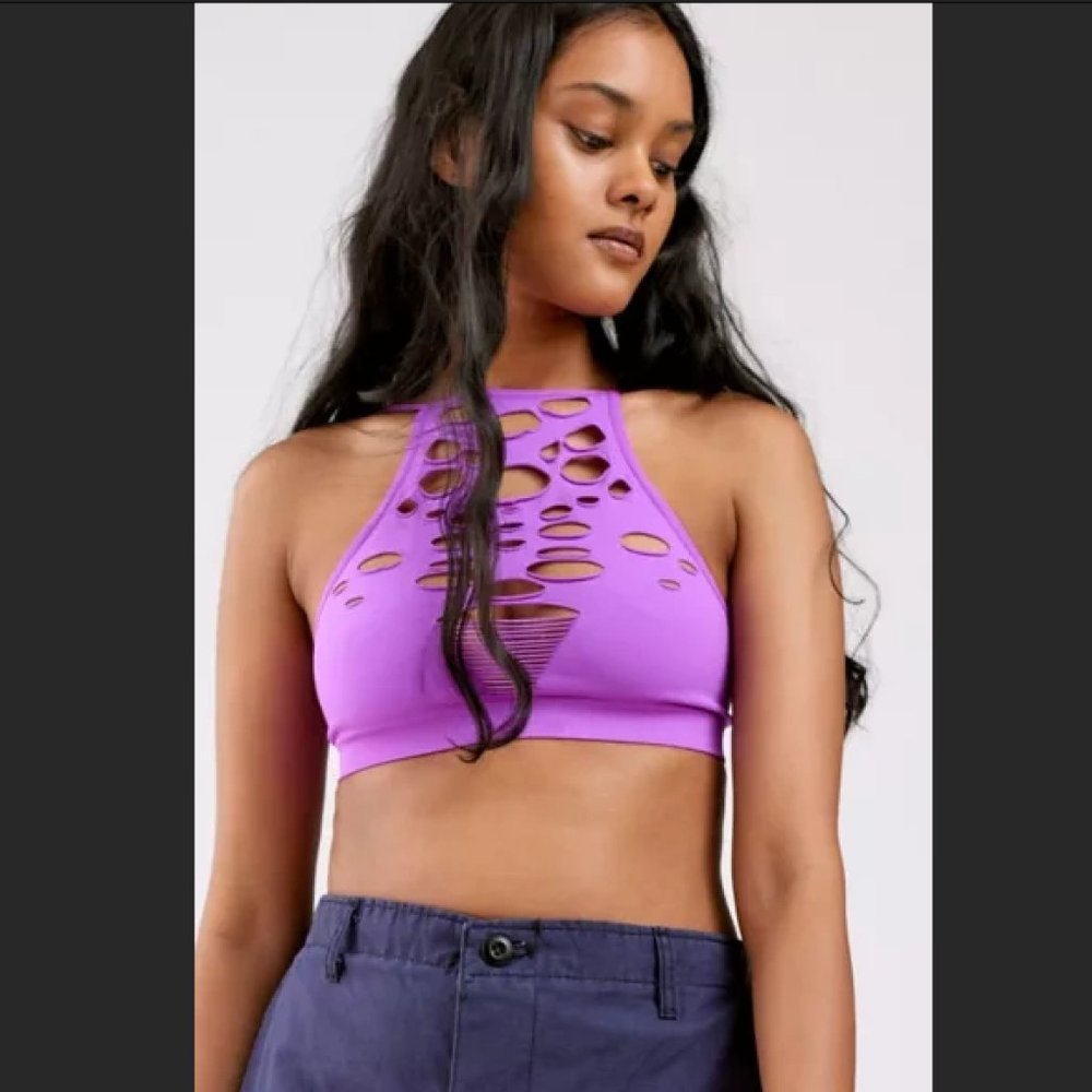 NWOT Out From Under Nakita Seamless Slashed Bra Top M/L